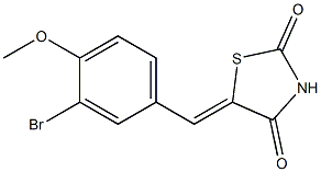 5-[(Z)-(3-bromo-4-methoxyphenyl)methylidene]-1,3-thiazolane-2,4-dione Structure