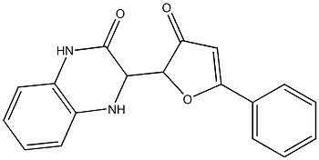 3-(3-oxo-5-phenyl-2,3-dihydrofuran-2-yl)-1,2,3,4-tetrahydroquinoxalin-2-one 구조식 이미지