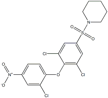 1-{[3,5-dichloro-4-(2-chloro-4-nitrophenoxy)phenyl]sulfonyl}piperidine Structure