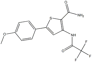 5-(4-methoxyphenyl)-3-[(2,2,2-trifluoroacetyl)amino]thiophene-2-carboxamide 구조식 이미지