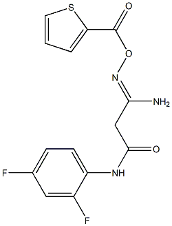 N1-(2,4-difluorophenyl)-3-amino-3-{[(2-thienylcarbonyl)oxy]imino}propanamide 구조식 이미지