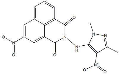2-[(1,3-dimethyl-4-nitro-1H-pyrazol-5-yl)amino]-5-nitro-2,3-dihydro-1H-benzo[de]isoquinoline-1,3-dione Structure