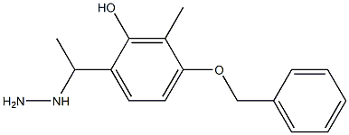 1-(1-(4-(benzyloxy)-2-hydroxy-3-methylphenyl)ethyl)hydrazine Structure