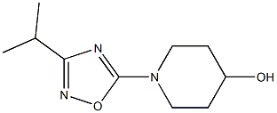 1-(3-isopropyl-1,2,4-oxadiazol-5-yl)piperidin-4-ol 구조식 이미지