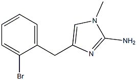 1-methyl-4-(2-bromobenzyl)-1H-imidazol-2-amine 구조식 이미지