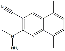 2-(1-methylhydrazinyl)-5,8-dimethylquinoline-3-carbonitrile Structure