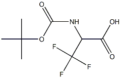 2-(tert-butoxycarbonylamino)-3,3,3-trifluoropropanoic acid 구조식 이미지