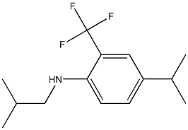 2-(trifluoromethyl)-N-isobutyl-4-isopropylbenzenamine 구조식 이미지