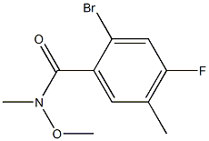 2-bromo-4-fluoro-N-methoxy-N,5-dimethylbenzamide Structure