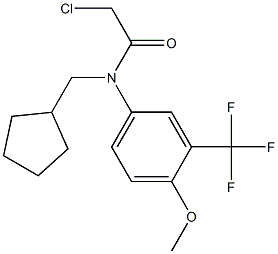 2-chloro-N-(cyclopentylmethyl)-N-(3-(trifluoromethyl)-4-methoxyphenyl)acetamide Structure