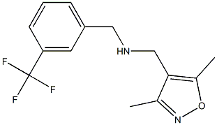 [(3,5-dimethyl-1,2-oxazol-4-yl)methyl]({[3-(trifluoromethyl)phenyl]methyl})amine Structure