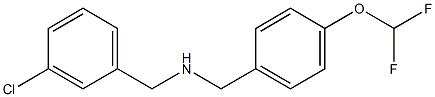 [(3-chlorophenyl)methyl]({[4-(difluoromethoxy)phenyl]methyl})amine 구조식 이미지