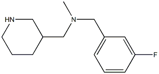 [(3-fluorophenyl)methyl](methyl)(piperidin-3-ylmethyl)amine 구조식 이미지