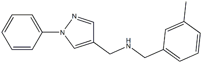 [(3-methylphenyl)methyl][(1-phenyl-1H-pyrazol-4-yl)methyl]amine Structure