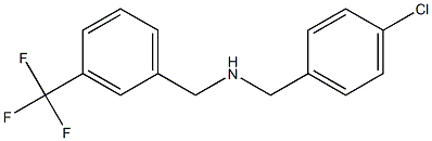 [(4-chlorophenyl)methyl]({[3-(trifluoromethyl)phenyl]methyl})amine 구조식 이미지