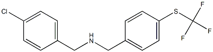 [(4-chlorophenyl)methyl]({4-[(trifluoromethyl)sulfanyl]phenyl}methyl)amine Structure