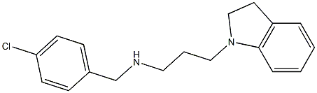 [(4-chlorophenyl)methyl][3-(2,3-dihydro-1H-indol-1-yl)propyl]amine Structure