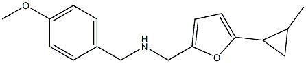 [(4-methoxyphenyl)methyl]({[5-(2-methylcyclopropyl)furan-2-yl]methyl})amine 구조식 이미지