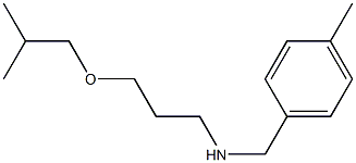 [(4-methylphenyl)methyl][3-(2-methylpropoxy)propyl]amine Structure