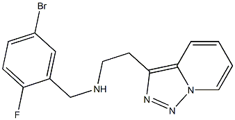 [(5-bromo-2-fluorophenyl)methyl](2-{[1,2,4]triazolo[3,4-a]pyridin-3-yl}ethyl)amine Structure