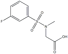 [[(3-fluorophenyl)sulfonyl](methyl)amino]acetic acid 구조식 이미지