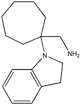 [1-(2,3-dihydro-1H-indol-1-yl)cycloheptyl]methanamine Structure