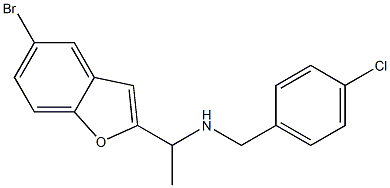 [1-(5-bromo-1-benzofuran-2-yl)ethyl][(4-chlorophenyl)methyl]amine 구조식 이미지