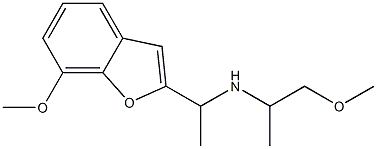 [1-(7-methoxy-1-benzofuran-2-yl)ethyl](1-methoxypropan-2-yl)amine 구조식 이미지