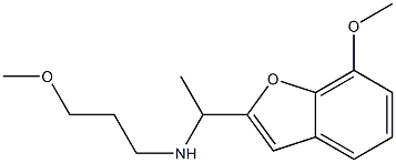[1-(7-methoxy-1-benzofuran-2-yl)ethyl](3-methoxypropyl)amine Structure