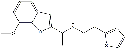 [1-(7-methoxy-1-benzofuran-2-yl)ethyl][2-(thiophen-2-yl)ethyl]amine 구조식 이미지