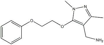 [1,3-dimethyl-5-(2-phenoxyethoxy)-1H-pyrazol-4-yl]methanamine Structure