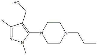 [1,3-dimethyl-5-(4-propylpiperazin-1-yl)-1H-pyrazol-4-yl]methanol 구조식 이미지