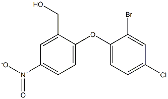 [2-(2-bromo-4-chlorophenoxy)-5-nitrophenyl]methanol Structure