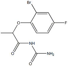 [2-(2-bromo-4-fluorophenoxy)propanoyl]urea Structure