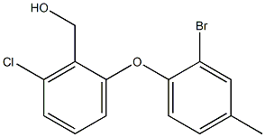 [2-(2-bromo-4-methylphenoxy)-6-chlorophenyl]methanol 구조식 이미지