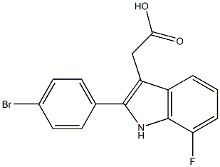 [2-(4-bromophenyl)-7-fluoro-1H-indol-3-yl]acetic acid Structure