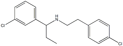 [2-(4-chlorophenyl)ethyl][1-(3-chlorophenyl)propyl]amine 구조식 이미지