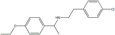 [2-(4-chlorophenyl)ethyl][1-(4-ethoxyphenyl)ethyl]amine Structure