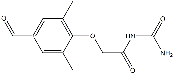 [2-(4-formyl-2,6-dimethylphenoxy)acetyl]urea 구조식 이미지