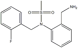 [2-(aminomethyl)phenyl]-N-[(2-fluorophenyl)methyl]methanesulfonamide Structure