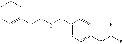 [2-(cyclohex-1-en-1-yl)ethyl]({1-[4-(difluoromethoxy)phenyl]ethyl})amine 구조식 이미지