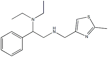 [2-(diethylamino)-2-phenylethyl][(2-methyl-1,3-thiazol-4-yl)methyl]amine Structure