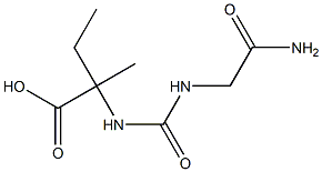 2-({[(2-amino-2-oxoethyl)amino]carbonyl}amino)-2-methylbutanoic acid Structure