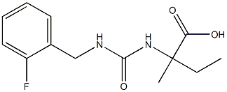 2-({[(2-fluorophenyl)methyl]carbamoyl}amino)-2-methylbutanoic acid 구조식 이미지