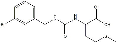 2-({[(3-bromophenyl)methyl]carbamoyl}amino)-4-(methylsulfanyl)butanoic acid 구조식 이미지