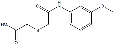 2-({[(3-methoxyphenyl)carbamoyl]methyl}sulfanyl)acetic acid 구조식 이미지