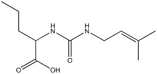 2-({[(3-methylbut-2-enyl)amino]carbonyl}amino)pentanoic acid Structure