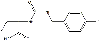 2-({[(4-chlorophenyl)methyl]carbamoyl}amino)-2-methylbutanoic acid 구조식 이미지