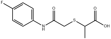 2-({[(4-fluorophenyl)carbamoyl]methyl}sulfanyl)propanoic acid 구조식 이미지