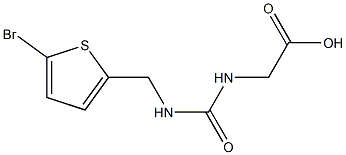 2-({[(5-bromothiophen-2-yl)methyl]carbamoyl}amino)acetic acid 구조식 이미지